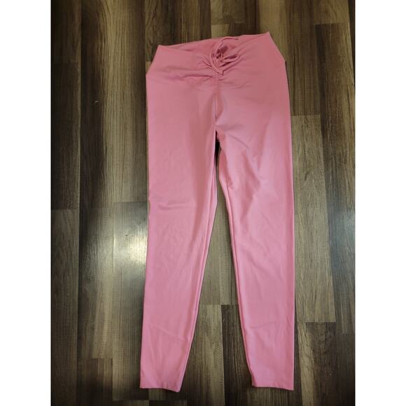 PINK Active Victoria's Secret Ruched V Waist Adjustable Leggings Size L - Picture 4 of 11